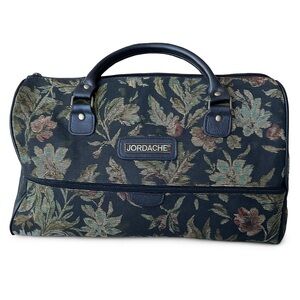 Vintage Jordache Floral Tapestry Satchel Whimsygoth Cottagecore Carryall